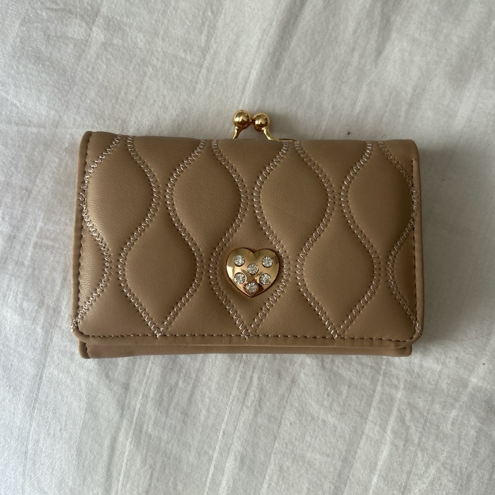 Tan Quilted Women's Wallet